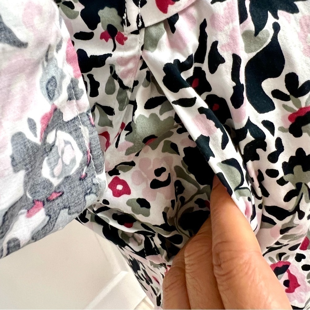 UNTUCKit Lisa Stretch Cotton floral Shirt Dress Size 4 Tie Waist Cocktail pocket - Picture 8 of 15